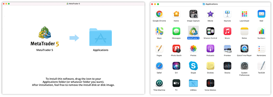 Download is complete, drag it into your applications folder